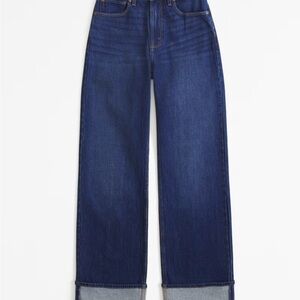 Abercrombie & Fitch Blue Flare Wide Leg Jeans